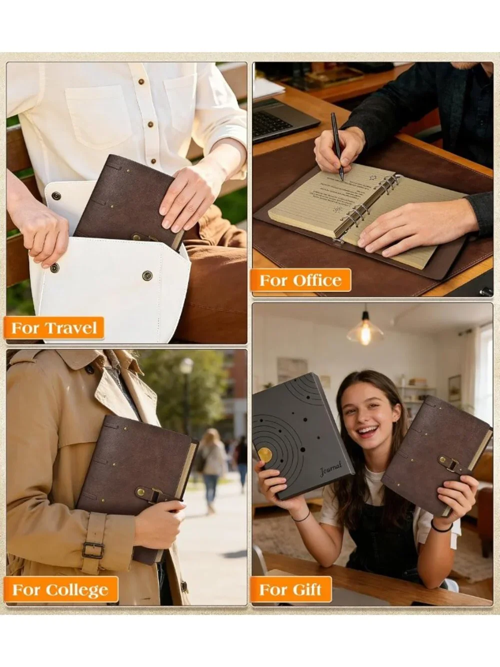 A6 Leather Journal Notebook - 5.3